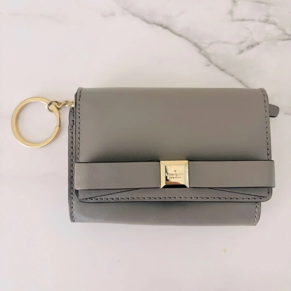 Kate Spade Gray‎ Wallet with Gold Accents